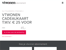 Tablet Screenshot of abonnement.vtwonen.nl